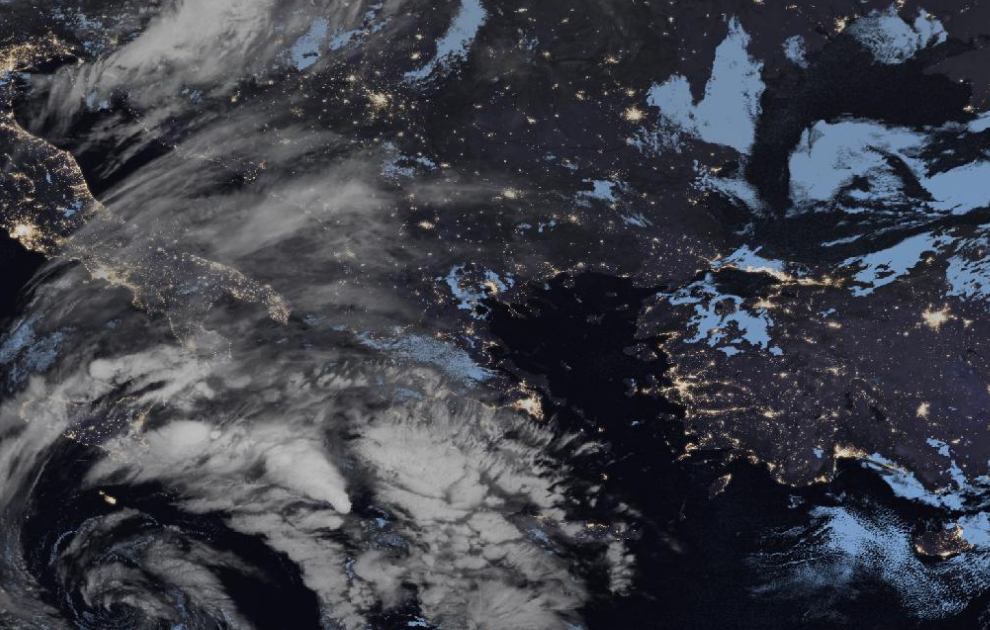 Τελευταία δορυφορική εικόνα νεφοκάλυψης