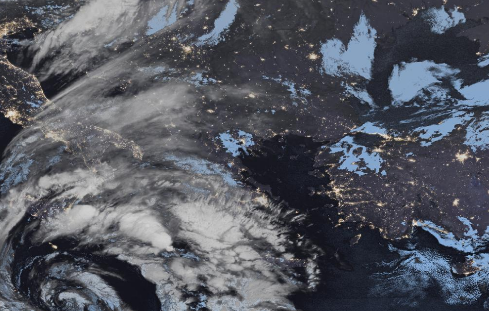 Τελευταία δορυφορική εικόνα νεφοκάλυψης