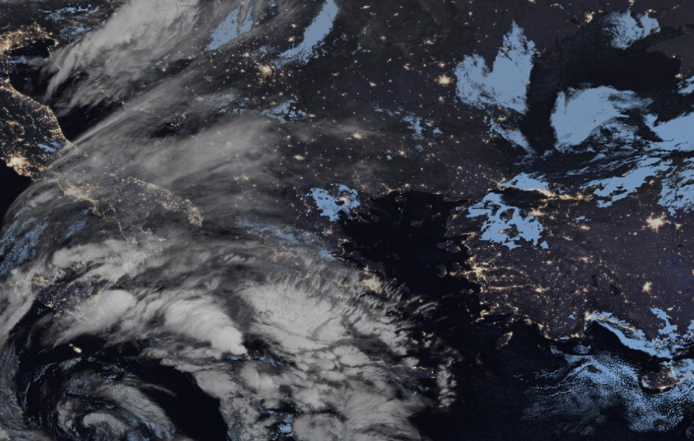 Τελευταία δορυφορική εικόνα νεφοκάλυψης