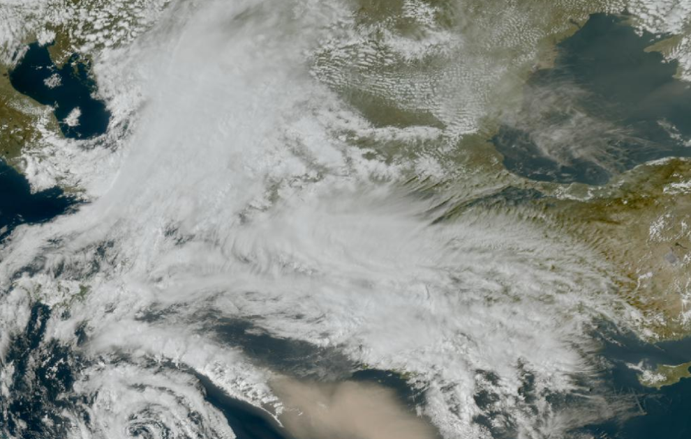 Τελευταία δορυφορική εικόνα νεφοκάλυψης