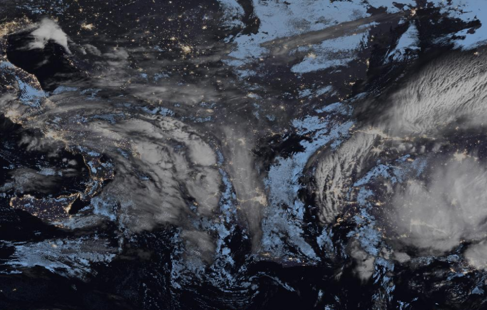 Τελευταία δορυφορική εικόνα νεφοκάλυψης