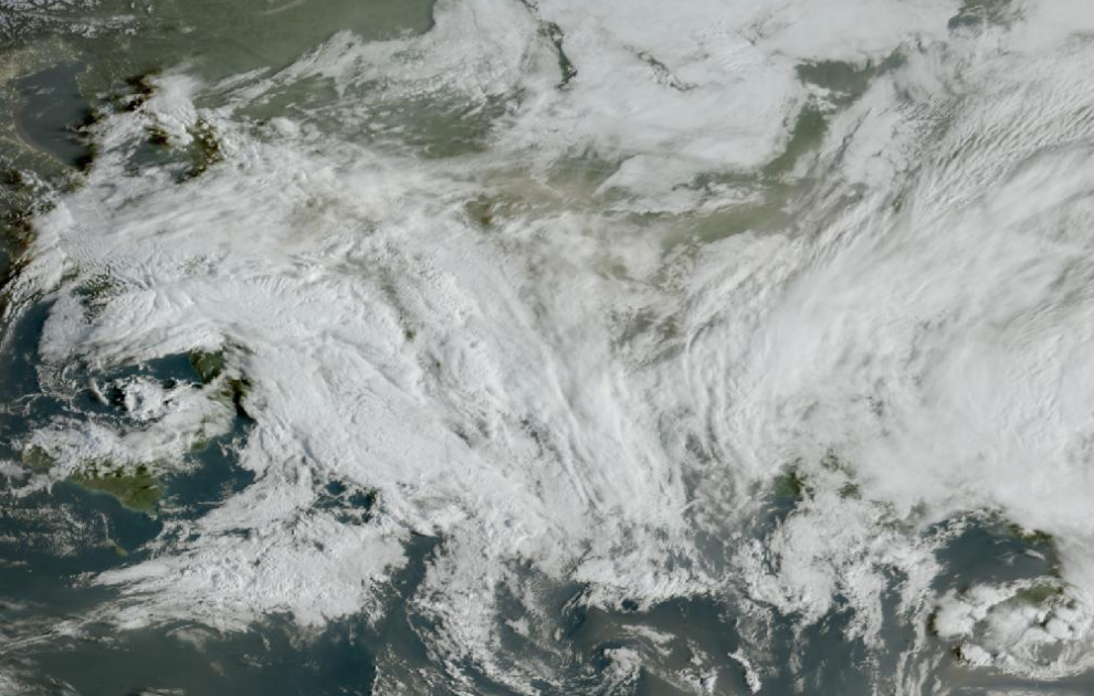 Τελευταία δορυφορική εικόνα νεφοκάλυψης