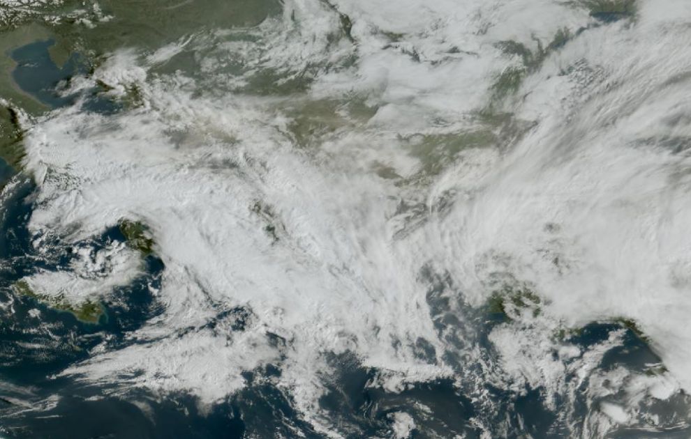 Τελευταία δορυφορική εικόνα νεφοκάλυψης