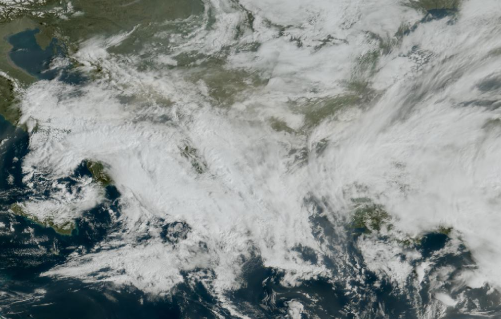 Τελευταία δορυφορική εικόνα νεφοκάλυψης