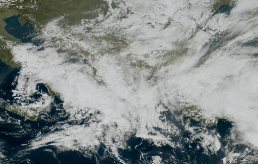 Τελευταία δορυφορική εικόνα νεφοκάλυψης