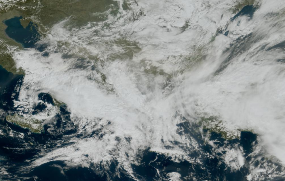 Τελευταία δορυφορική εικόνα νεφοκάλυψης