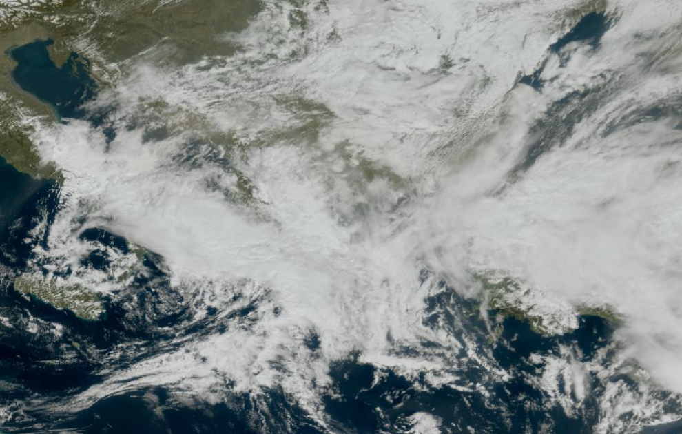 Τελευταία δορυφορική εικόνα νεφοκάλυψης