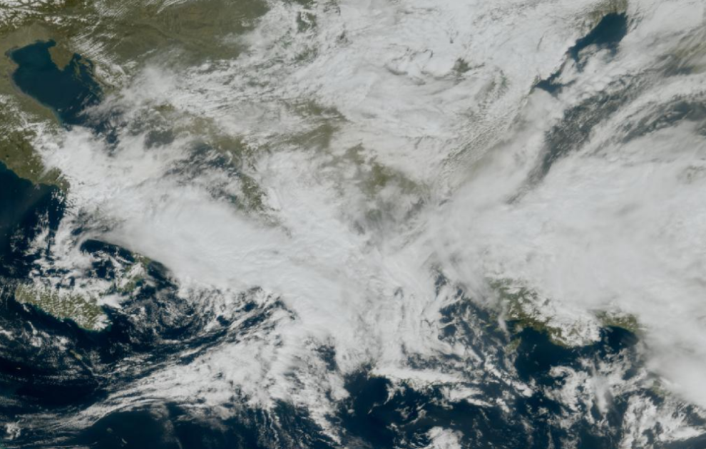 Τελευταία δορυφορική εικόνα νεφοκάλυψης