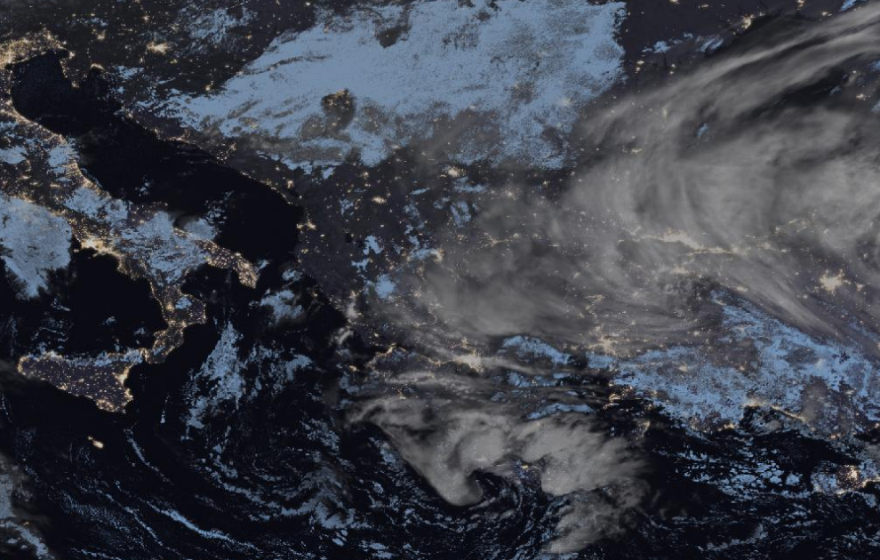 Τελευταία δορυφορική εικόνα νεφοκάλυψης