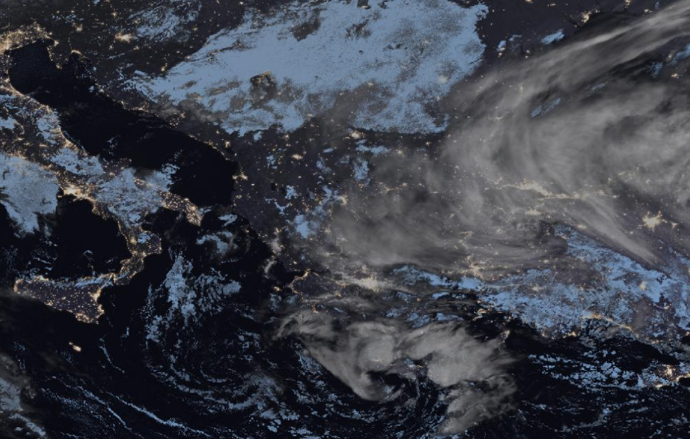 Τελευταία δορυφορική εικόνα νεφοκάλυψης