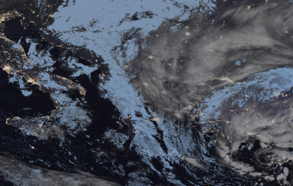 Τελευταία δορυφορική εικόνα νεφοκάλυψης