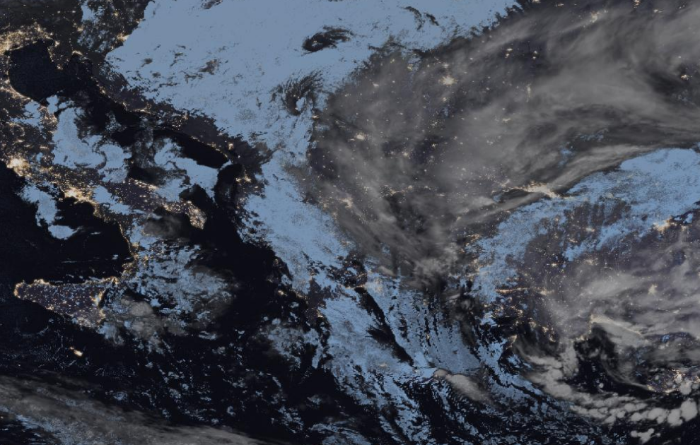 Τελευταία δορυφορική εικόνα νεφοκάλυψης