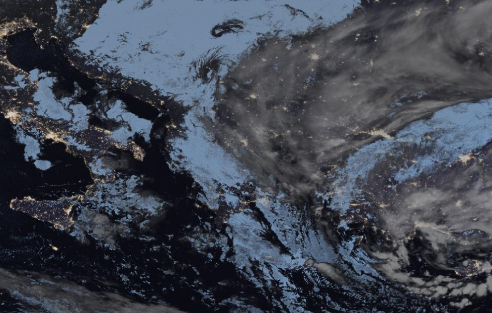 Τελευταία δορυφορική εικόνα νεφοκάλυψης