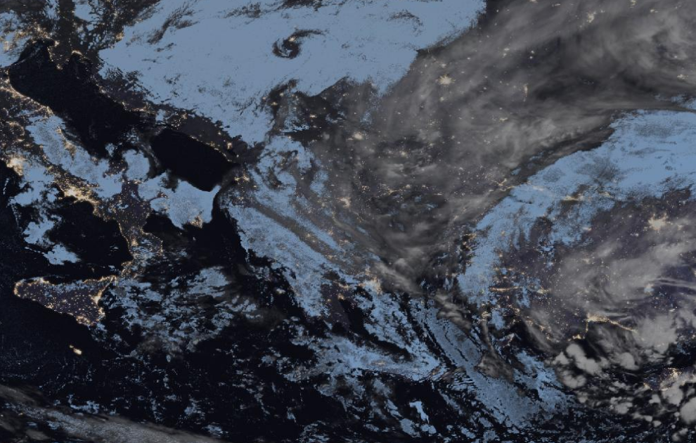 Τελευταία δορυφορική εικόνα νεφοκάλυψης