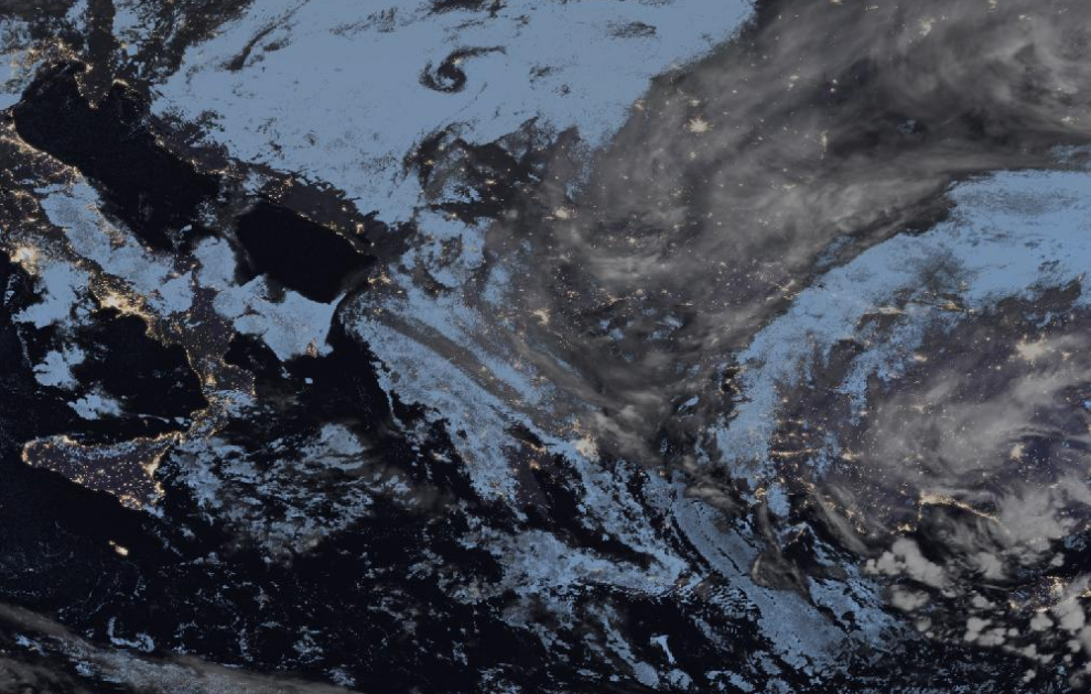 Τελευταία δορυφορική εικόνα νεφοκάλυψης