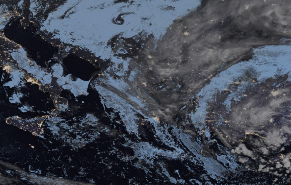 Τελευταία δορυφορική εικόνα νεφοκάλυψης