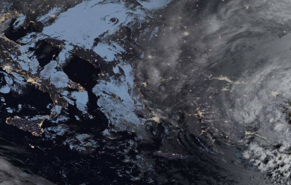 Τελευταία δορυφορική εικόνα νεφοκάλυψης