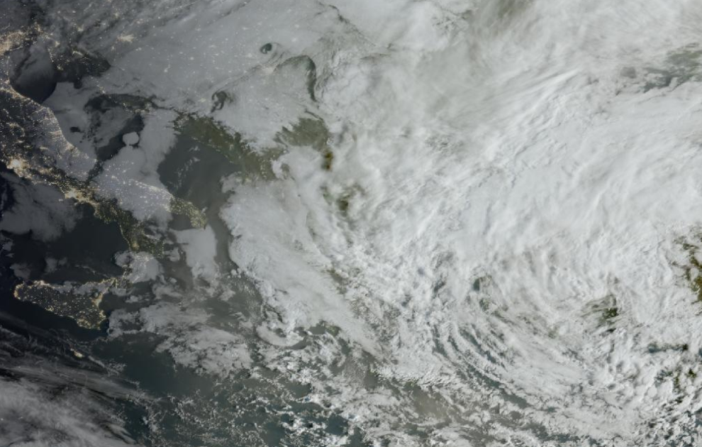 Τελευταία δορυφορική εικόνα νεφοκάλυψης