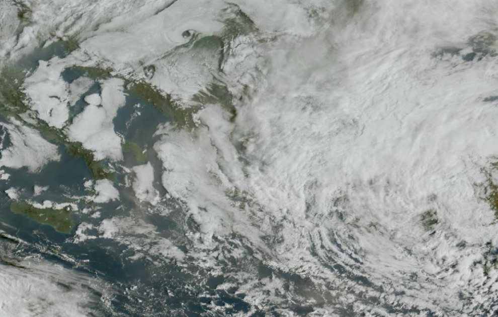 Τελευταία δορυφορική εικόνα νεφοκάλυψης