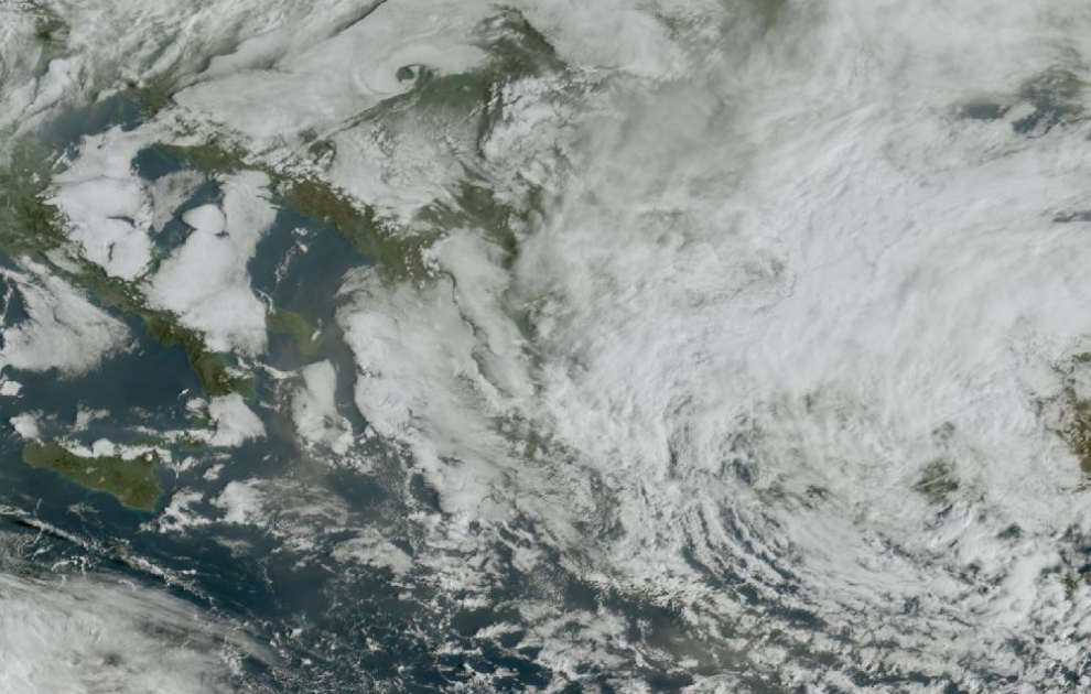 Τελευταία δορυφορική εικόνα νεφοκάλυψης