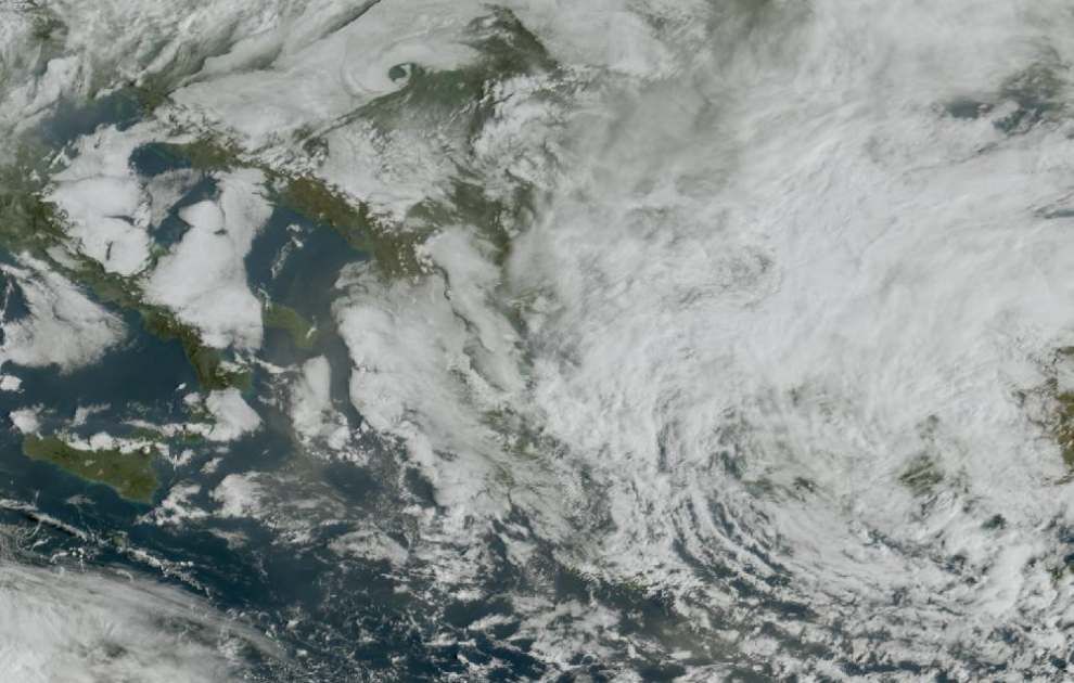 Τελευταία δορυφορική εικόνα νεφοκάλυψης