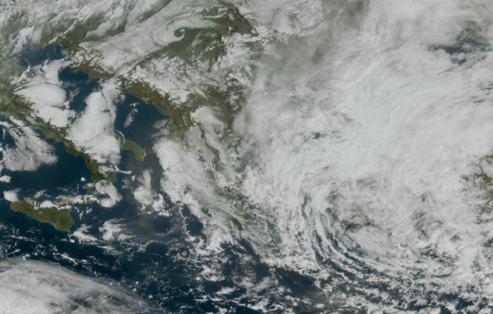 Τελευταία δορυφορική εικόνα νεφοκάλυψης