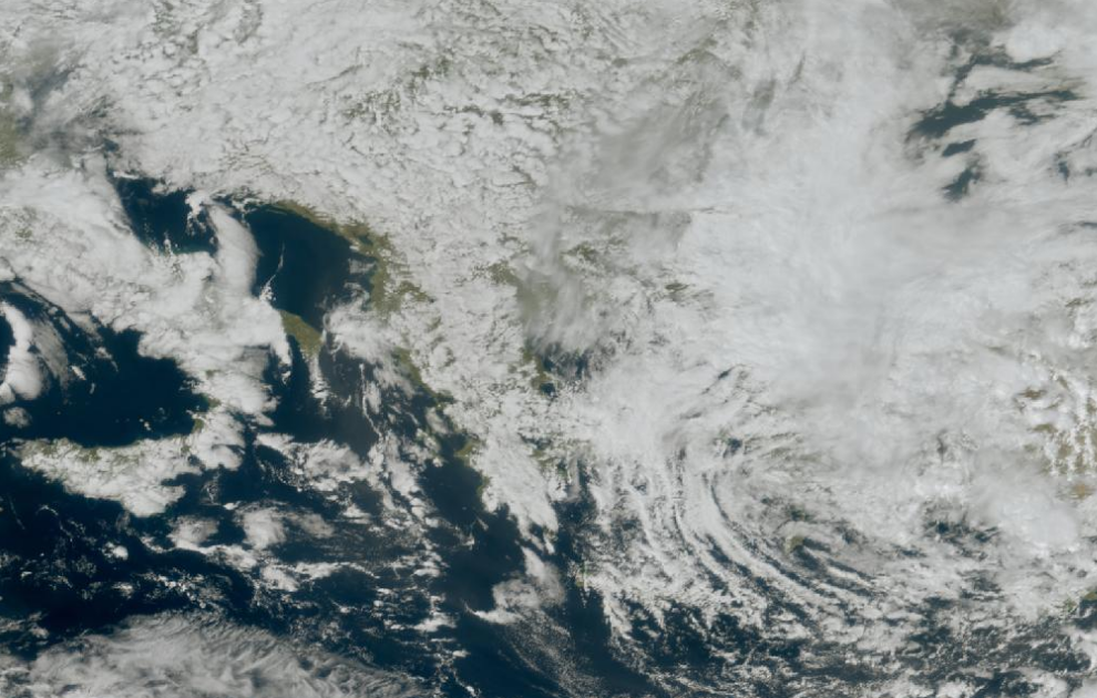 Τελευταία δορυφορική εικόνα νεφοκάλυψης