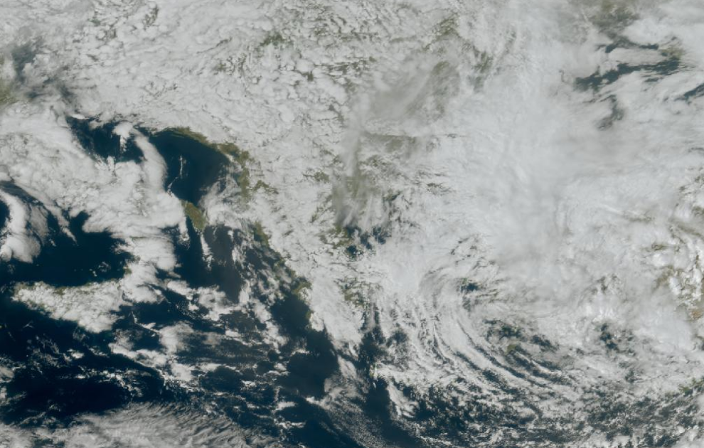 Τελευταία δορυφορική εικόνα νεφοκάλυψης