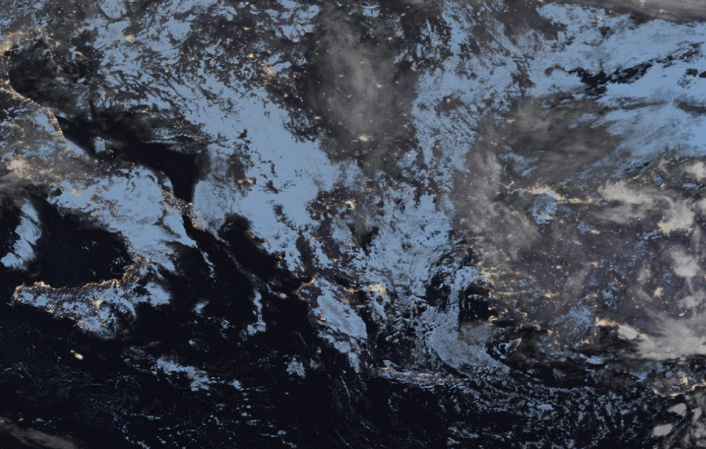 Τελευταία δορυφορική εικόνα νεφοκάλυψης