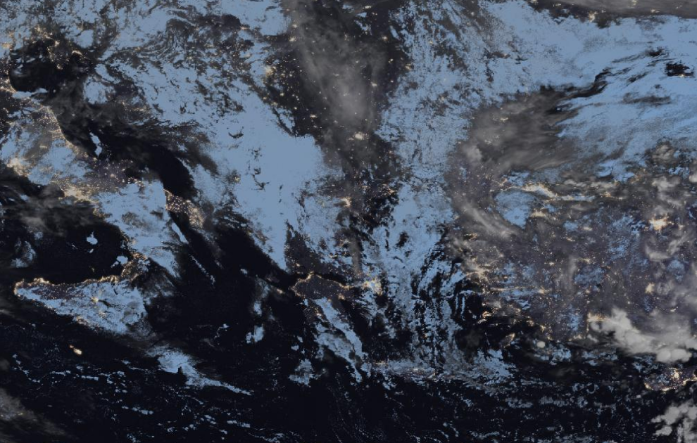 Τελευταία δορυφορική εικόνα νεφοκάλυψης