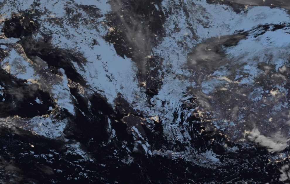 Τελευταία δορυφορική εικόνα νεφοκάλυψης