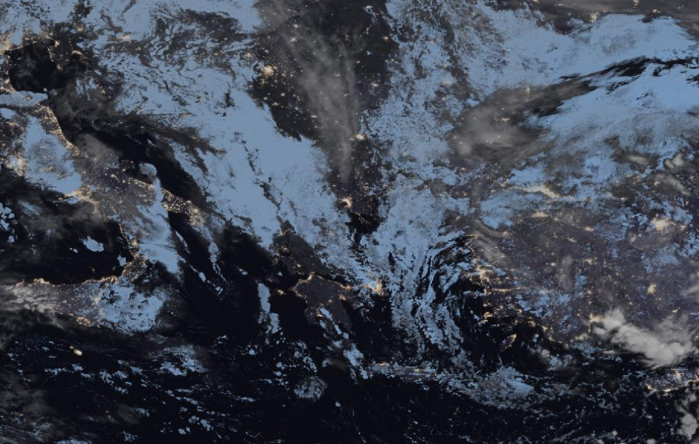 Τελευταία δορυφορική εικόνα νεφοκάλυψης