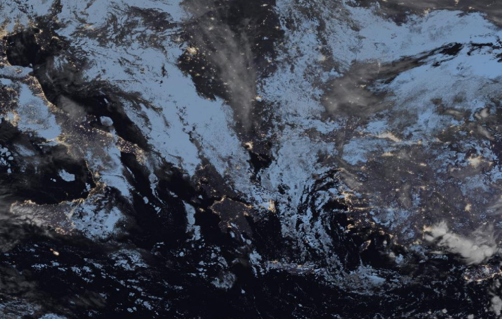 Τελευταία δορυφορική εικόνα νεφοκάλυψης