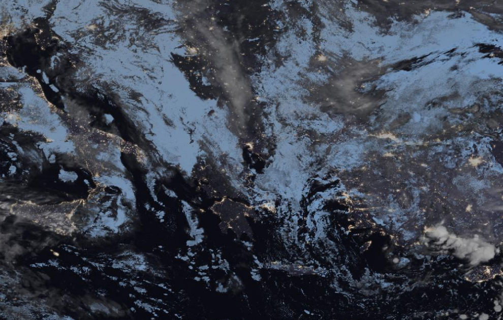 Τελευταία δορυφορική εικόνα νεφοκάλυψης