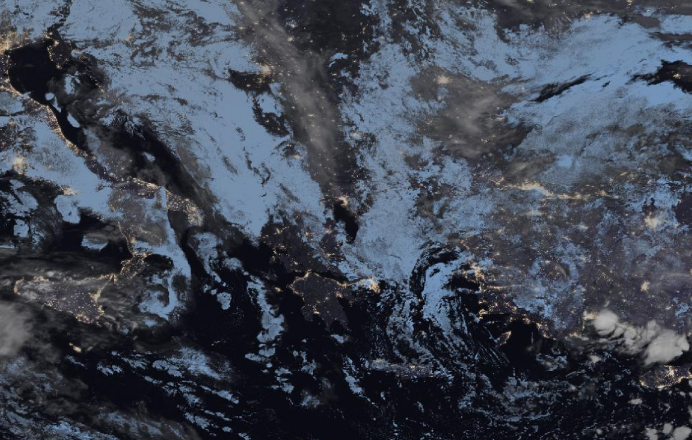 Τελευταία δορυφορική εικόνα νεφοκάλυψης