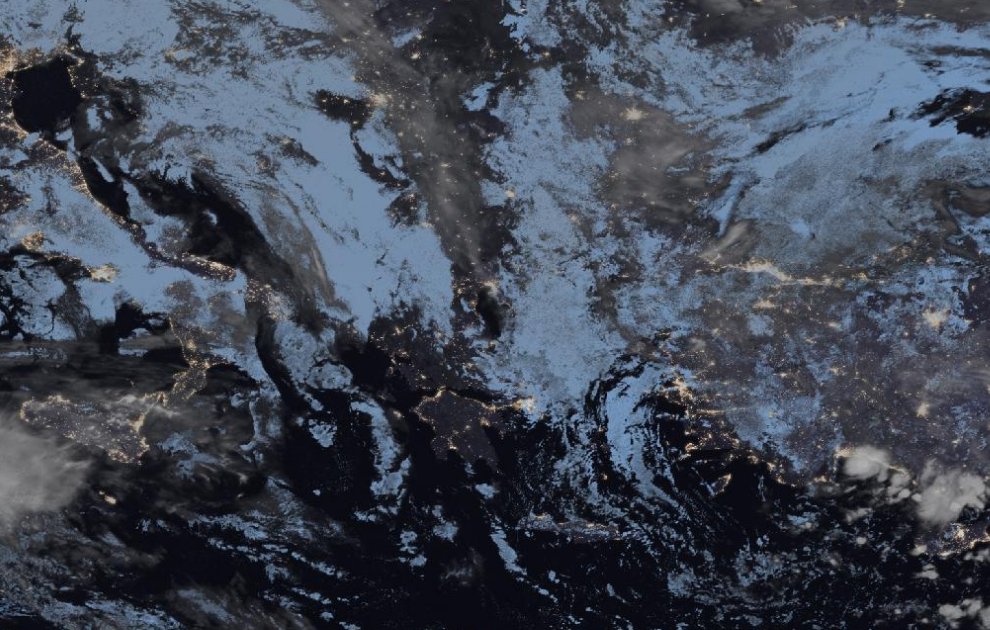 Τελευταία δορυφορική εικόνα νεφοκάλυψης