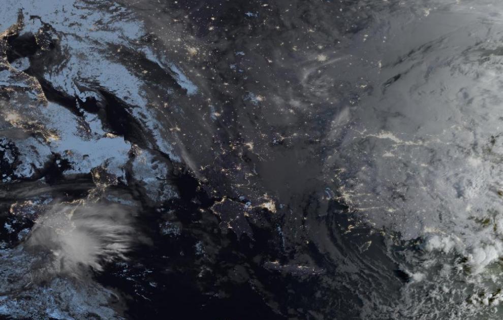 Τελευταία δορυφορική εικόνα νεφοκάλυψης