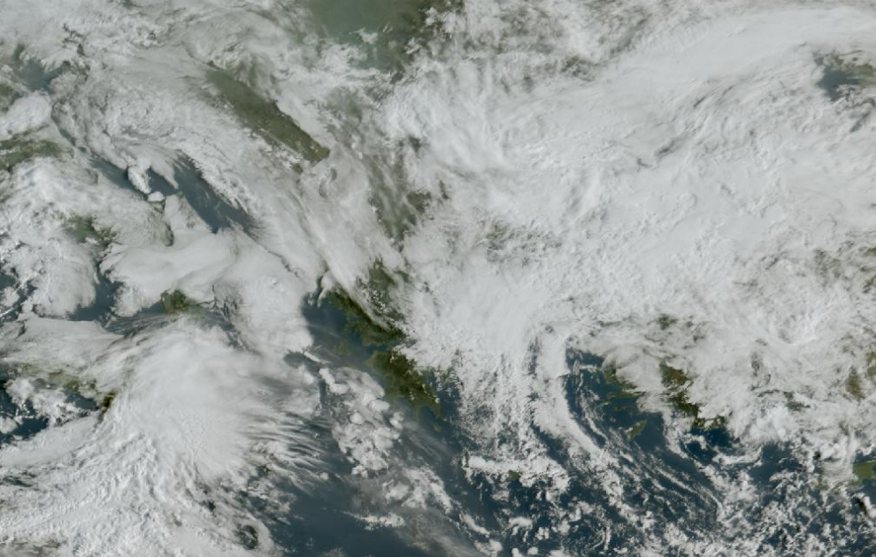 Τελευταία δορυφορική εικόνα νεφοκάλυψης