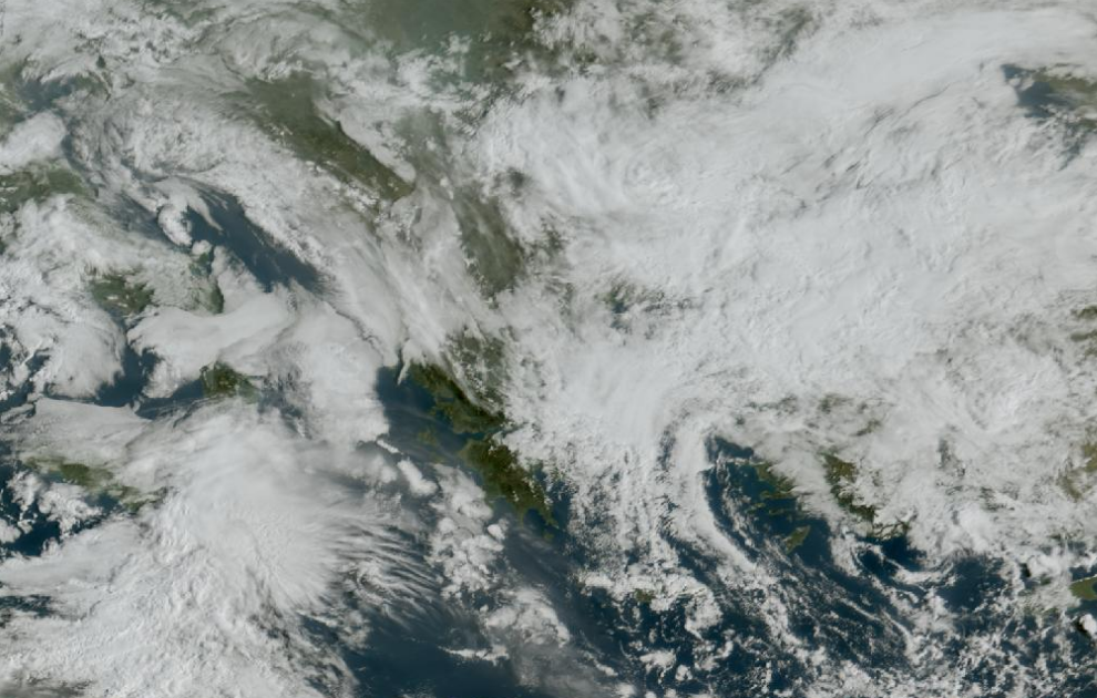 Τελευταία δορυφορική εικόνα νεφοκάλυψης