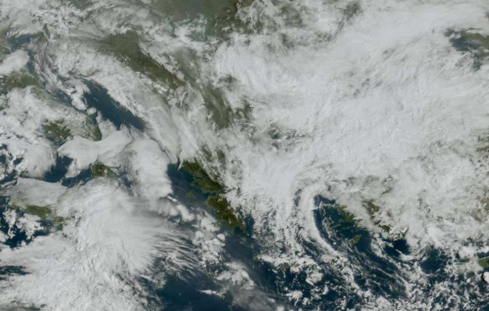 Τελευταία δορυφορική εικόνα νεφοκάλυψης