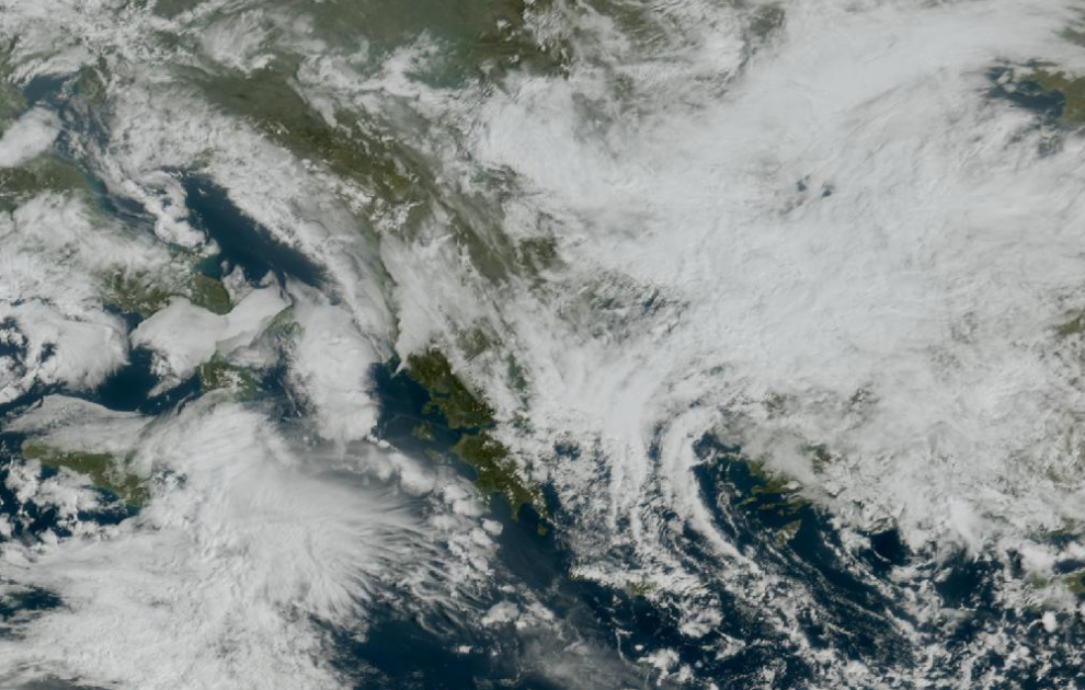 Τελευταία δορυφορική εικόνα νεφοκάλυψης