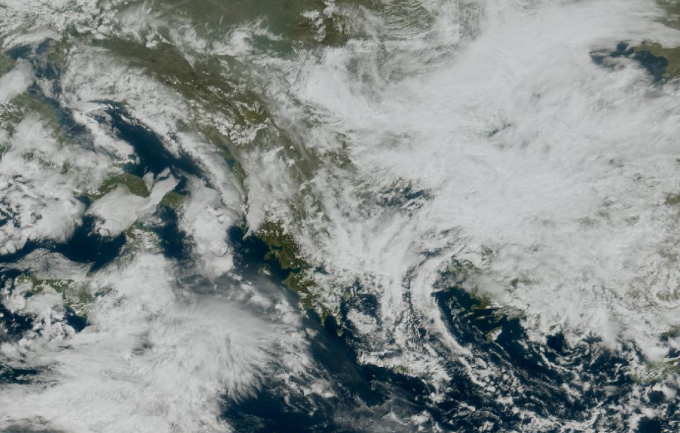 Τελευταία δορυφορική εικόνα νεφοκάλυψης