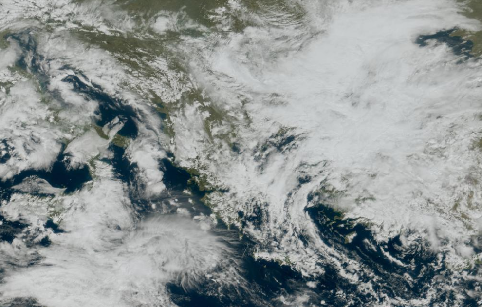 Τελευταία δορυφορική εικόνα νεφοκάλυψης