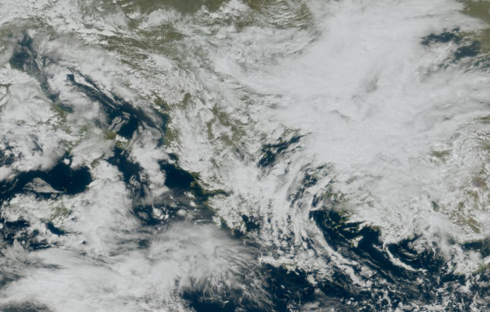 Τελευταία δορυφορική εικόνα νεφοκάλυψης