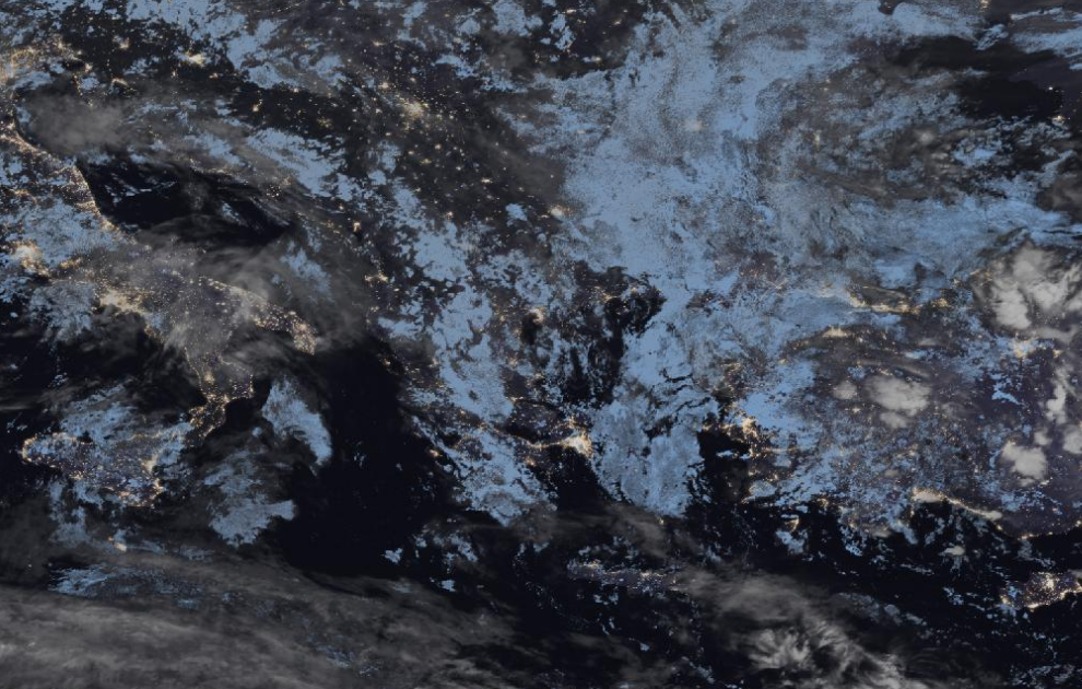 Τελευταία δορυφορική εικόνα νεφοκάλυψης