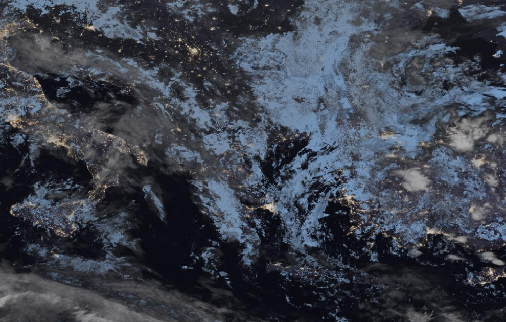 Τελευταία δορυφορική εικόνα νεφοκάλυψης