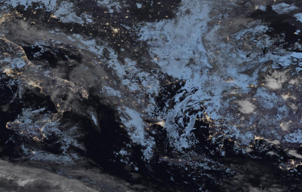 Τελευταία δορυφορική εικόνα νεφοκάλυψης