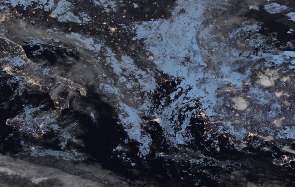 Τελευταία δορυφορική εικόνα νεφοκάλυψης