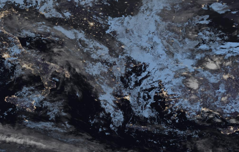 Τελευταία δορυφορική εικόνα νεφοκάλυψης