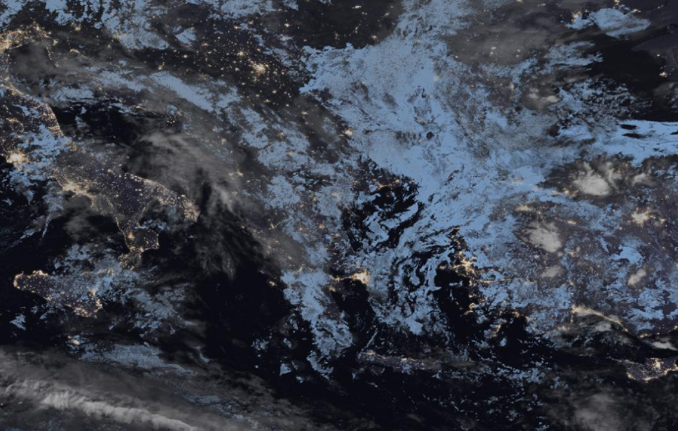 Τελευταία δορυφορική εικόνα νεφοκάλυψης